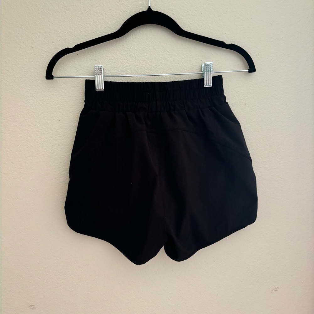 black athletic shorts